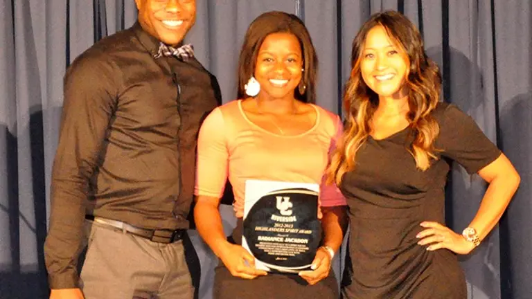 Radiance Jackson Honored With Inaugural Highlanders Spirit Award