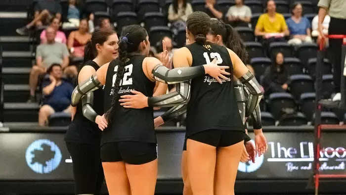 Team huddle at UCSB