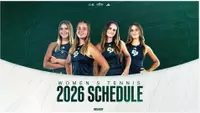 2026 Women's Tennis Schedule Web Graphic