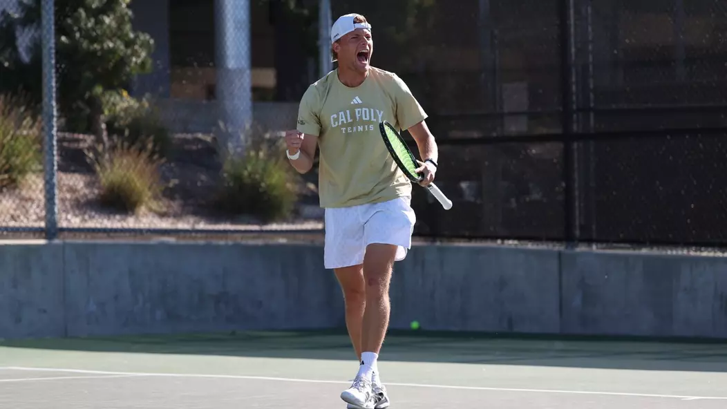 Cal Poly men's tennis hosted LMU Photo by Owen Main 2/8/26