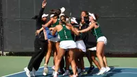 Women's Tennis Semifinal Court Celly, 042426, CSUN