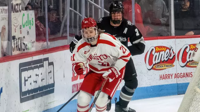 Ryder Ritchie skating against Providence