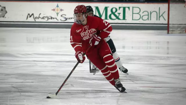 Ryder Ritchie playing hockey at UConn