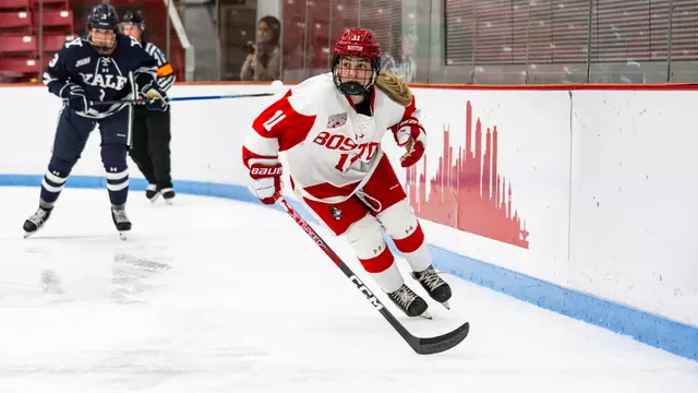 Lexie Bertelsen skating at WBA against Yale 2026