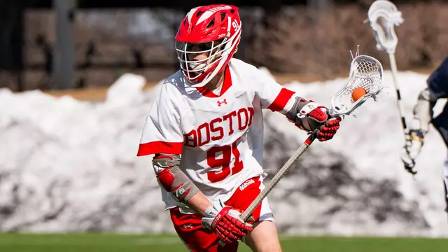 Tyler Fox playing lacrosse