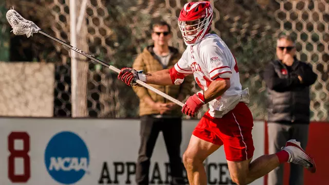 Connor Kehm playing lacrosse