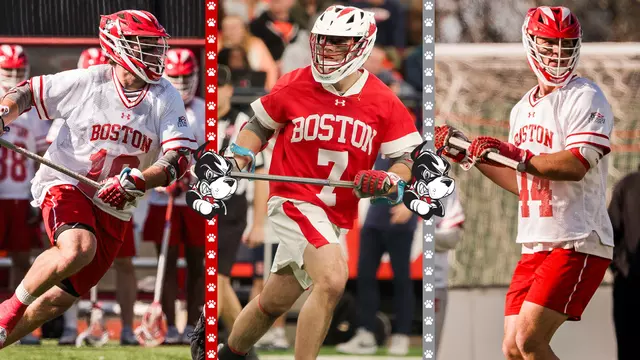 Action photos of Sam Burns, Ethan Hart and Connor Kehm