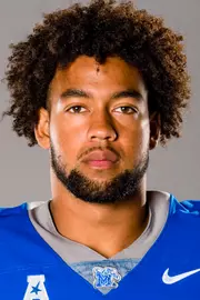 Linebacker Geoffrey Cantin-Arku (9) during Media Day on 06132023.