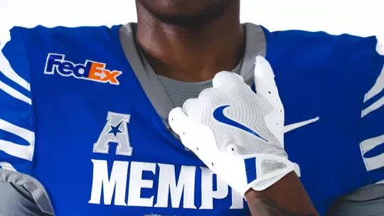 Official image for FedEx and Memphis reveal football jersey patch