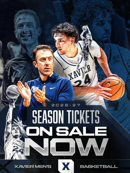 2026-27 Men's Basketball Season Tickets On Sale - GoXavier.com Graphics