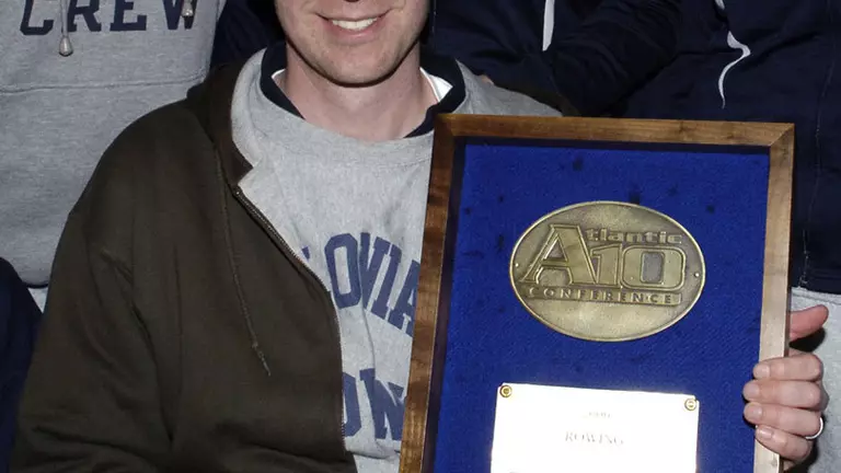 Women's Rowing Varsity 8 Wins A-10 Championship; McCracken Named Coach of the Year