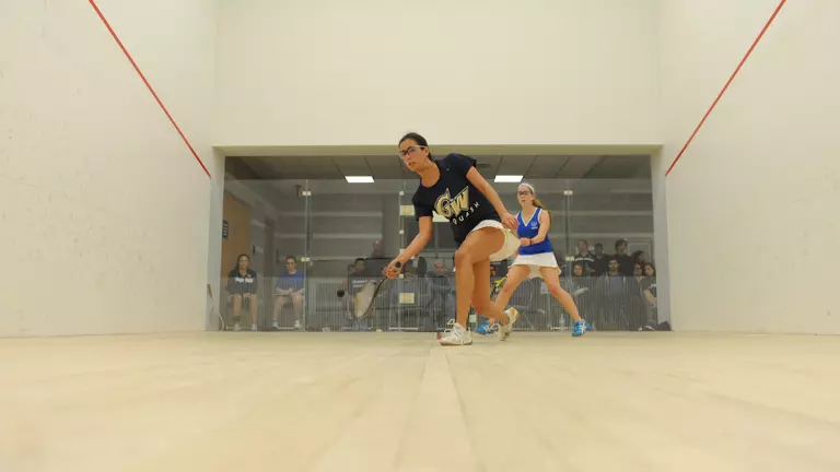 No. 13 GW Women's Squash Drops 8-1 Decision to No. 12 Columbia