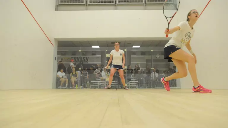 No. 8 GW Women's Squash Falls in Doubleheader