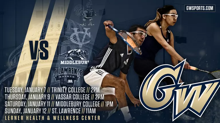 No. 9 Men’s Squash to Host Quartet of Opponents This Week