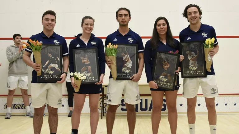 No. 12 Men’s Squash Downs Dickinson on Senior Day
