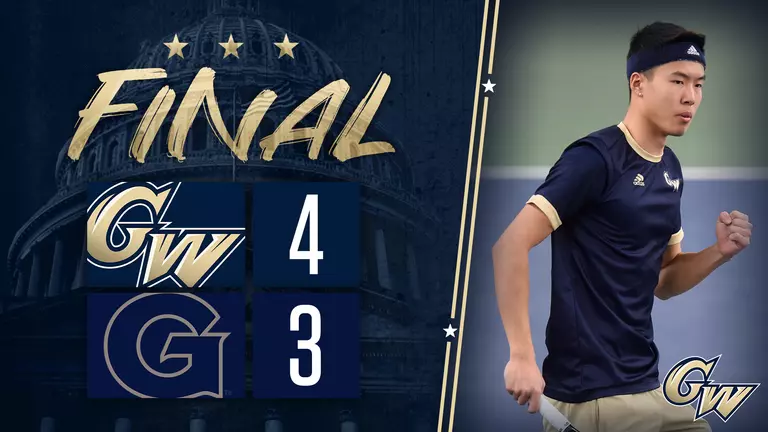 Men’s Tennis Tops District Foe Georgetown, 4-3