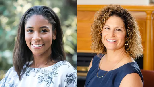 Ananda Rae Smith (left) has interned under Marybeth Emson (right) at a wealth management firm this summer.