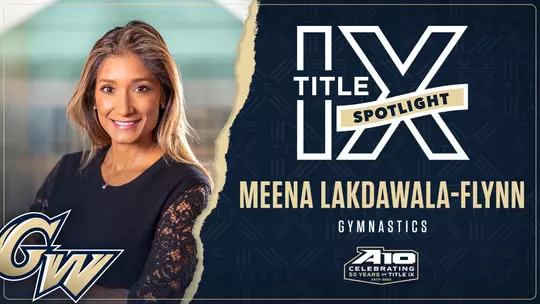 GRAPHIC: Title IX Spotlight: Meena Lakdawala-Flynn, Gymnastics
