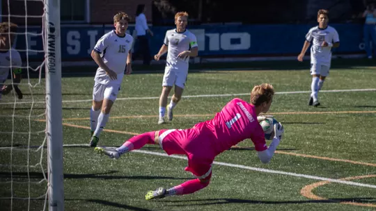 Macauley makes a save at the GW Soccer Field
