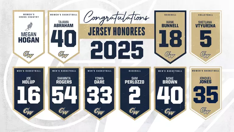 GW Athletics to Honor 10 Former Student-Athlete Greats with Jersey Ceremonies