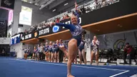Gymnastics Celebrates Dare to Bloom Meet Against Clemson, Penn State
