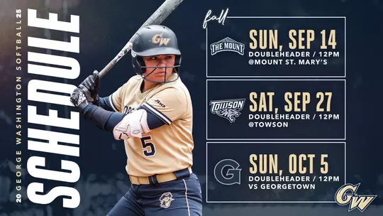 2025 Softball Fall Schedule Graphic