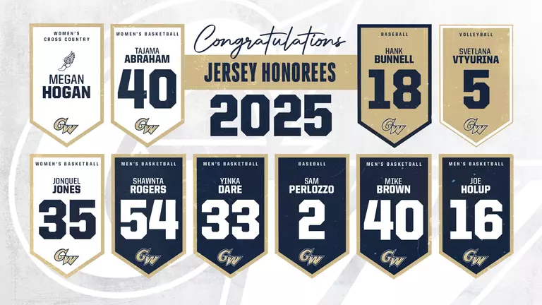 GW Athletics to Honor 10 Former Student-Athlete Greats with Jersey Ceremonies