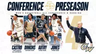 Men's Basketball Projected Fourth, Lands Four on All-Conference Teams