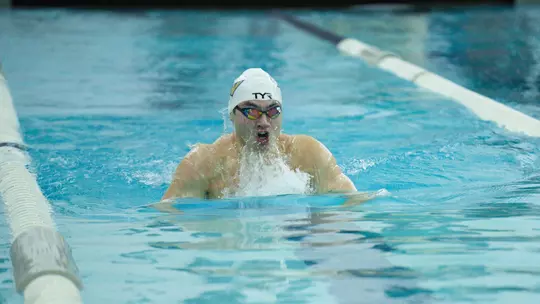 Preston Lin swimming at Smith