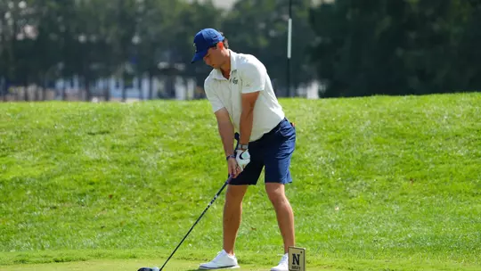 Patricio Gonzalez tees up a shot
