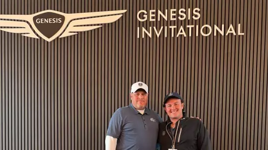 Chuck Scheinost and Manuel Barbachano at the Genesis Invitational Collegiate Showcase