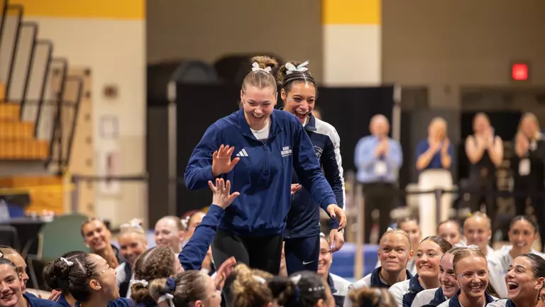 Gymnastics’ Sheremeta, Montevago Honored as GW Takes Fifth at EAGL Championships