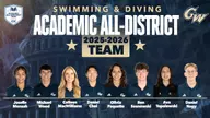 Eight From Swimming & Diving Named to CSC Academic All-District