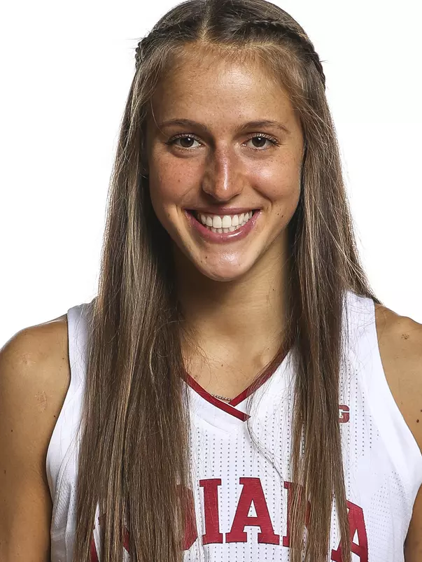 BLOOMINGTON, IN - OCTOBER 09, 2020 - guard Ali Patberg #14 of the Indiana Hoosiers during photo day in Cook Hall in Bloomington, IN. Photo By Indiana Athletics