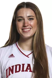 BLOOMINGTON, IN - OCTOBER 09, 2020 - center Arielle Wisne #25 of the Indiana Hoosiers during photo day in Cook Hall in Bloomington, IN. Photo By Indiana Athletics