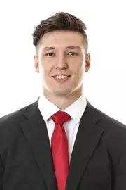BLOOMINGTON, IN - OCTOBER 13, 2021 - Garrett Hoffman of the Indiana Hoosiers during photo day at Simon Skjodt Assembly Hall in Bloomington, IN. Photo By Andrew Mascharka/ Indiana Athletics
