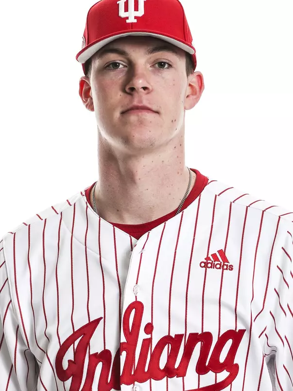 BLOOMINGTON, IN - FEBRUARY 05, 2021 - right-handed pitcher McCade Brown #51 of the Indiana Hoosiers during photo day in Bloomington, IN. Photo By Missy Minear/Indiana Athletics