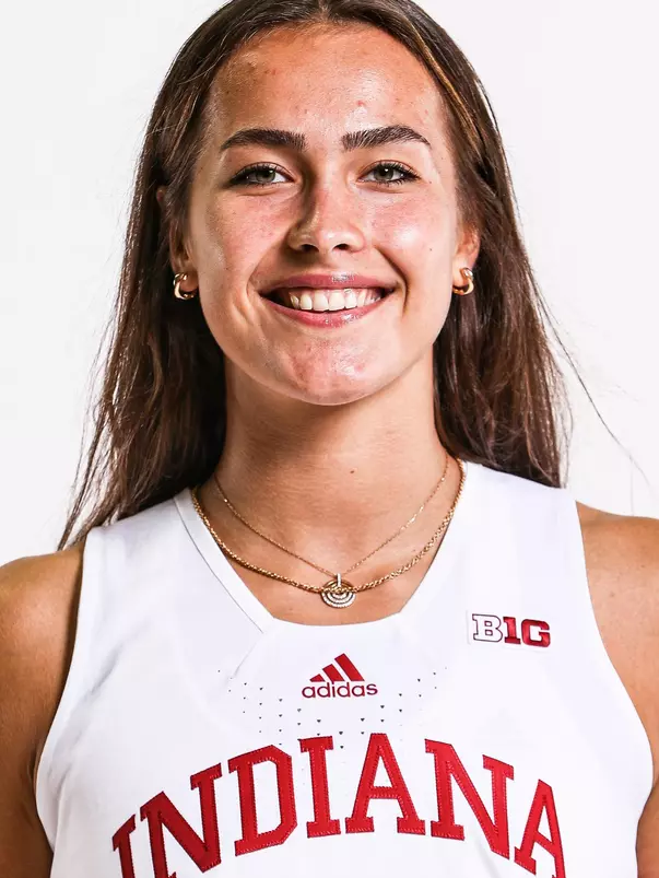 BLOOMINGTON, IN - SEPTEMBER 28, 2021 - forward Aleksa Gulbe #10 of the Indiana Hoosiers during photo day at Simon Skjodt Assembly Hall in Bloomington, IN. Photo By Xavier Daniels/ Indiana Athletics