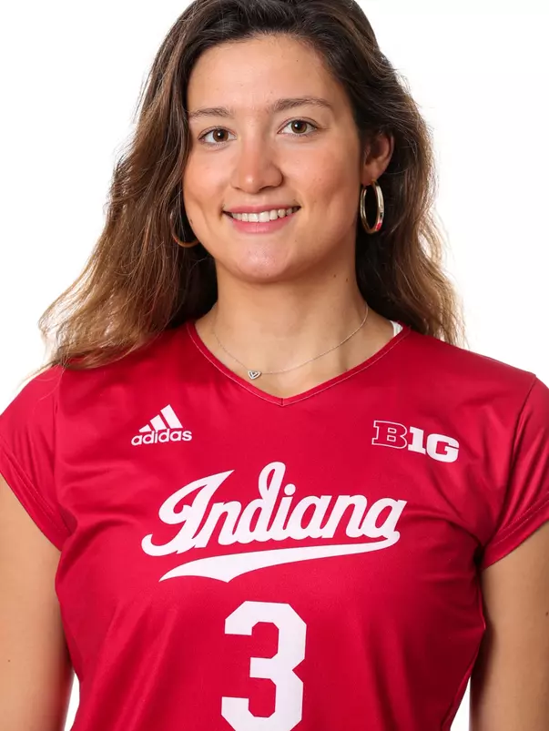 BLOOMINGTON, IN - July 24, 2023 - outside hitter Candela Alonso-Corcelles of the Indiana Hoosiers during photo day at Wilkinson Hall in Bloomington, IN. Photo By Chris Conaway/Indiana Athletics