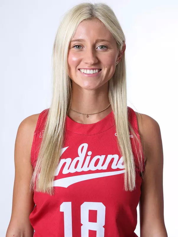 BLOOMINGTON, IN - August 07, 2023 - midfielder Meredith Lee #18 of the Indiana Hoosiers during Media Day IU Field Hockey Complex in Bloomington, IN. Photo By Gretta Cohoon/Indiana Athletics