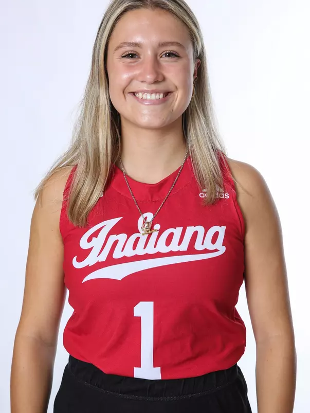 BLOOMINGTON, IN - August 07, 2023 - forward Jemima Cookson #1 of the Indiana Hoosiers during Media Day IU Field Hockey Complex in Bloomington, IN. Photo By Gretta Cohoon/Indiana Athletics