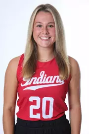BLOOMINGTON, IN - August 07, 2023 - forward Amanda Frank #20 of the Indiana Hoosiers during Media Day IU Field Hockey Complex in Bloomington, IN. Photo By Gretta Cohoon/Indiana Athletics