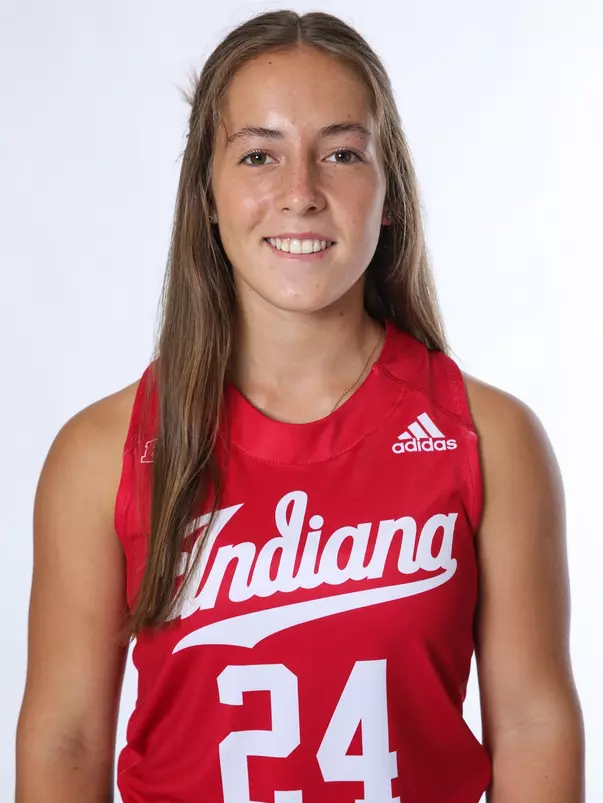 BLOOMINGTON, IN - August 07, 2023 - midfielder Javi Baeza #24 of the Indiana Hoosiers during Media Day IU Field Hockey Complex in Bloomington, IN. Photo By Gretta Cohoon/Indiana Athletics