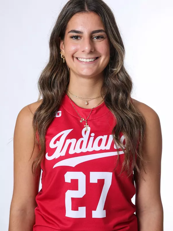 BLOOMINGTON, IN - August 07, 2023 - forward/midfielder Theresa Ricci #27 of the Indiana Hoosiers during Media Day IU Field Hockey Complex in Bloomington, IN. Photo By Gretta Cohoon/Indiana Athletics