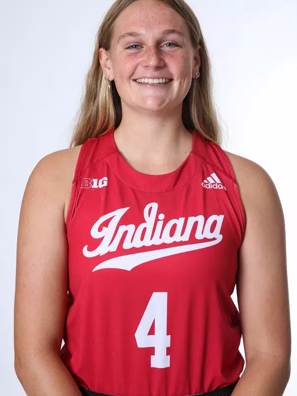 BLOOMINGTON, IN - August 07, 2023 - defender Sydney Keld #4 of the Indiana Hoosiers during Media Day IU Field Hockey Complex in Bloomington, IN. Photo By Gretta Cohoon/Indiana Athletics