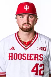 BLOOMINGTON, IN - NOVEMBER 13, 2023 - left-handed pitcher Matt Bohnert #42 of the Indiana Hoosiers during Photo Day in Bloomington, IN.