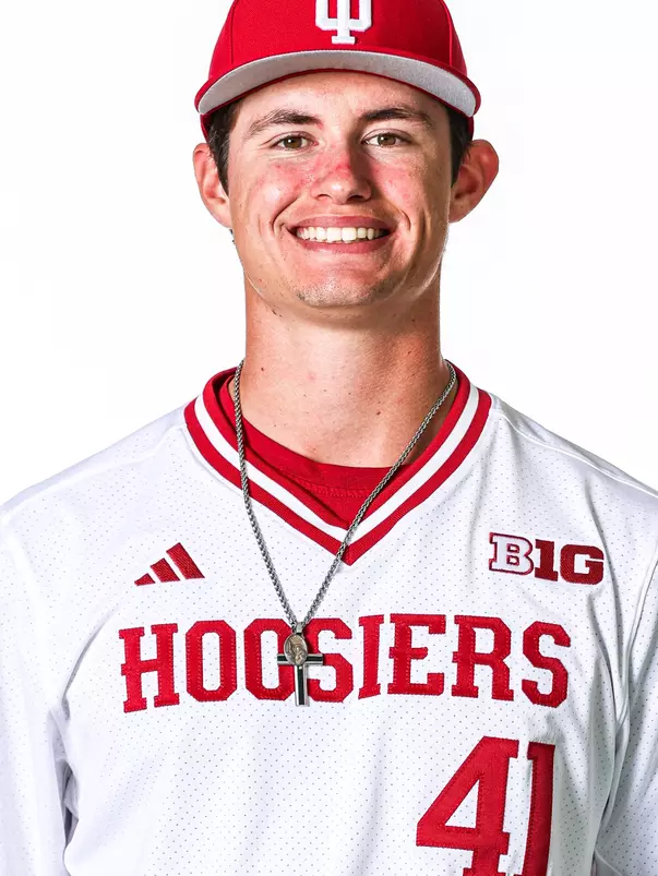 BLOOMINGTON, IN - NOVEMBER 13, 2023 - left-handed pitcher Ty Bothwell #41 of the Indiana Hoosiers during Photo Day in Bloomington, IN.