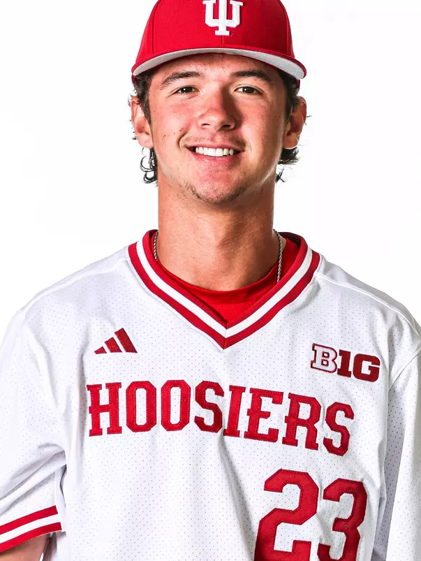 BLOOMINGTON, IN - NOVEMBER 13, 2023 - infielder Joey Brenczewski #23 of the Indiana Hoosiers during Photo Day in Bloomington, IN.