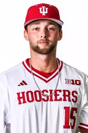 BLOOMINGTON, IN - NOVEMBER 13, 2023 - infielder Brandon Burckel #15 of the Indiana Hoosiers during Photo Day in Bloomington, IN.