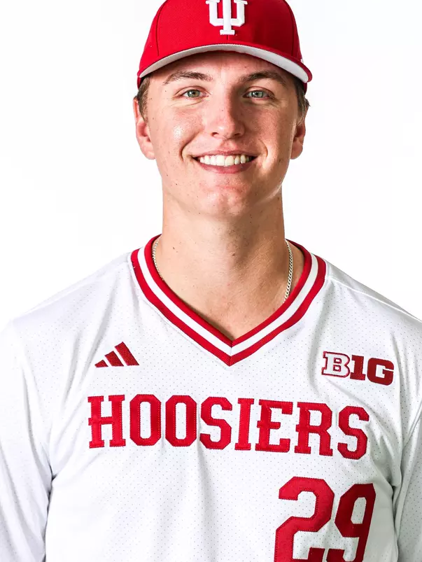BLOOMINGTON, IN - NOVEMBER 13, 2023 - left-handed pitcher/outfielder Ryan Kraft #29 of the Indiana Hoosiers during Photo Day in Bloomington, IN.